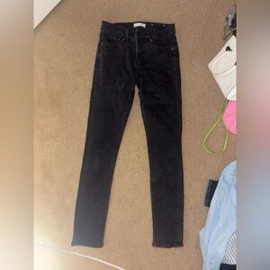 LOFT Women's Dark Black Skinny Jeans